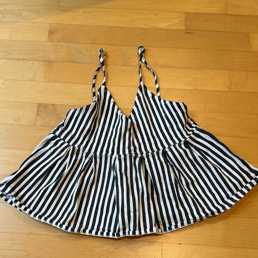 striped ballerina style cami top size small
